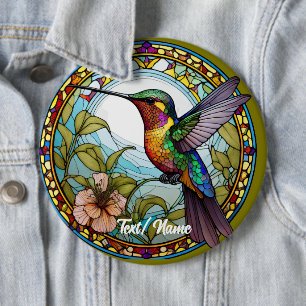 Badge Rond 15,2 Cm Épingle de conception de verre de colibri