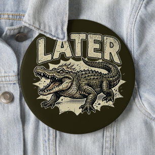 Badge Rond 15,2 Cm Épingle de remise de diplôme Crocodile - Cadeau de