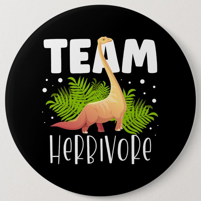 Badge Rond 15,2 Cm Équipe Herbivore Brachiosaurus Dinosaure Future Pa (Devant)