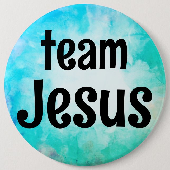 Badge Rond 15,2 Cm équipe Jésus (Devant)