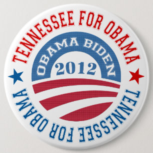 Badge Rond 15,2 Cm État Du Tennessee Pour Obama-Obama Biden 2012