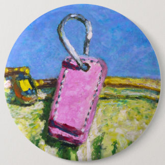 Badge Rond 15,2 Cm Étiquette Rose