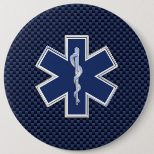 Badge Rond 15,2 Cm Étoile de décor Médicale du secours S d'infirmi