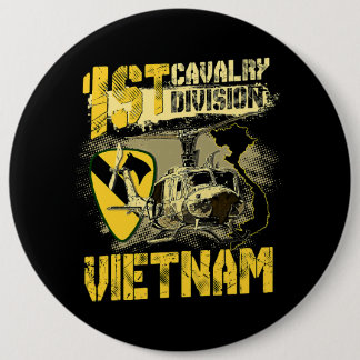 Badge Rond 15,2 Cm Euh1 Huey Hélicoptère 1ère division de cavalerie V