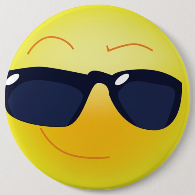 BADGE ROND 15,2 CM FACE COOL (Devant)