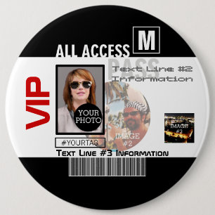 Badge Rond 15,2 Cm Faites à votre propre passage de VIP 8 manières de