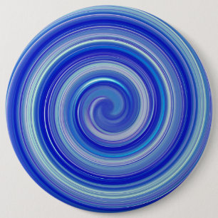 Badge Rond 15,2 Cm Fancy spirale bleue