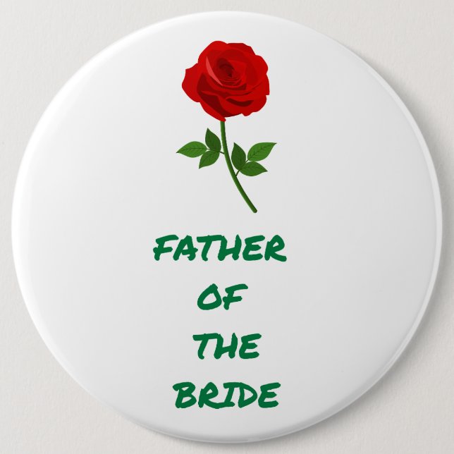 Badge Rond 15,2 Cm Father of the Bride (Devant)