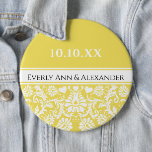 Badge Rond 15,2 Cm Faveurs de mariage assorties florales vintage Dama