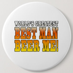 Badge Rond 15,2 Cm Faveurs de noces : Plus grand meilleur homme des