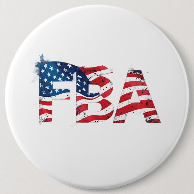 Badge Rond 15,2 Cm FBA Américains noirs fondateurs (Devant)