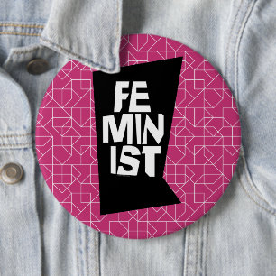 Badge Rond 15,2 Cm Femme égale imitation de fille féminine féministe