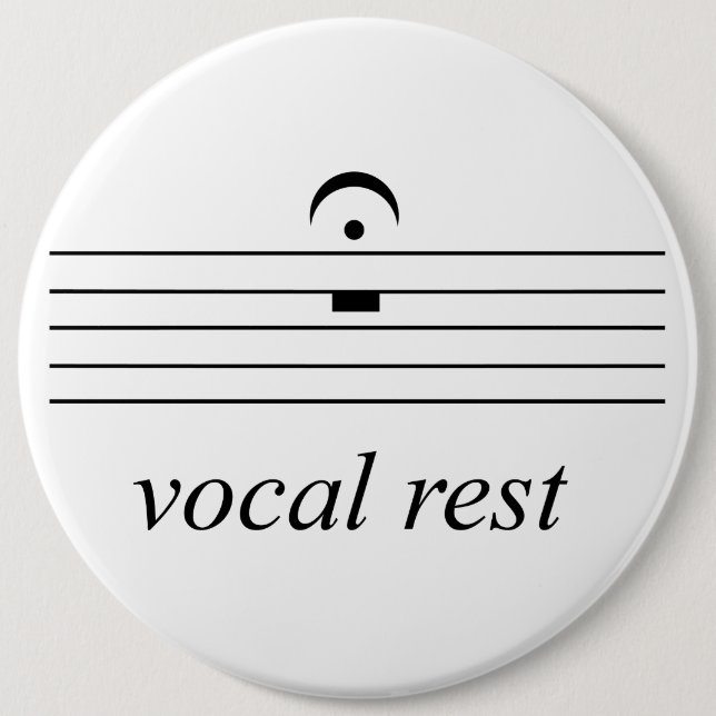 Badge Rond 15,2 Cm fermata repos silence repos vocal repos (Devant)