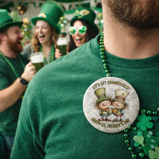 Badge Rond 15,2 Cm Festive St. Patrick’s Day Characters 