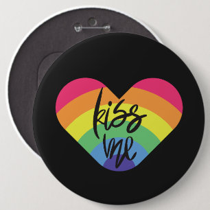 Badge Rond 15,2 Cm Fierté - embrasse-moi. l'amour est juste.