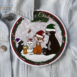 Badge Rond 15,2 Cm Figdewdrop Joyeux Noël Bouton Rond