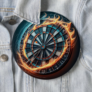 Badge Rond 15,2 Cm Flaming Dart Arena Inspirez la passion des fléchet
