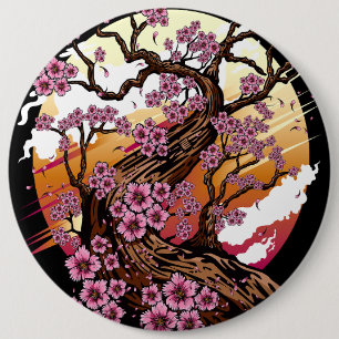 Badge Rond 15,2 Cm Fleur de cerisier sauvage