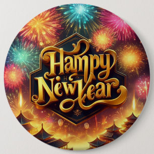 Badge Rond 15,2 Cm Fleur de Noël sauvage