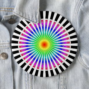Badge Rond 15,2 Cm Fleur hypnotique