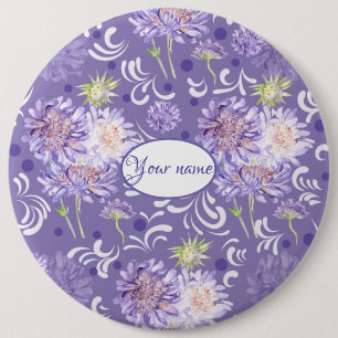 Badge Rond 15,2 Cm fleurs