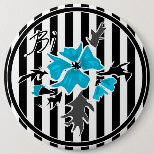 Badge Rond 15,2 Cm Fleurs bleues mignonnes bleu clair motif floral st