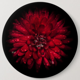 Badge Rond 15,2 Cm Fleurs de Jardin N° 45 Version Couleur
