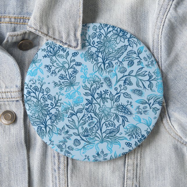 Badge Rond 15,2 Cm Fleurs décoratives 15 (En situation)