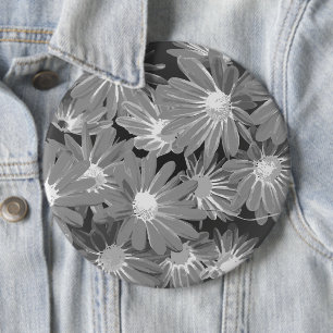 Badge Rond 15,2 Cm Fleurs rouges et jaunes 2