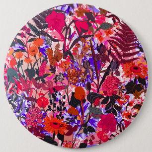 Badge Rond 15,2 Cm Fleurs vintage féminines