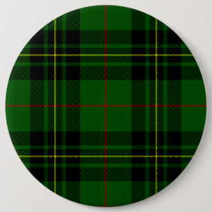 Badge Rond 15,2 Cm Forbes tartan vert noir plaid