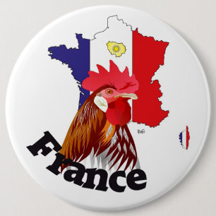 Badge Rond 15,2 Cm France Button