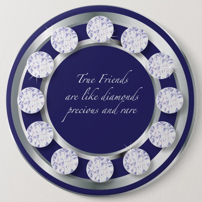 Badge Rond 15,2 Cm Friendship Diamond (Devant)