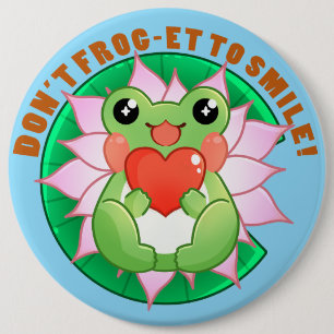 Badge Rond 15,2 Cm Frog Love
