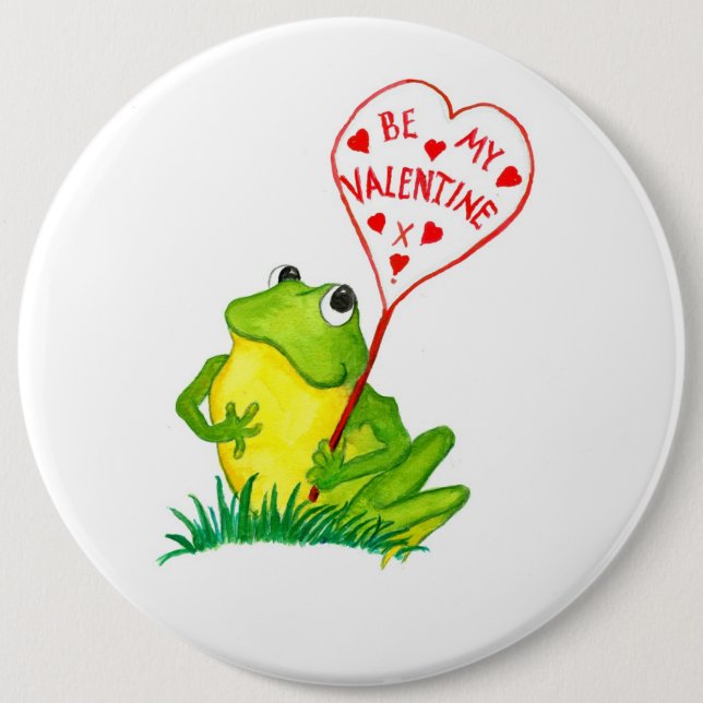 Badge Rond 15,2 Cm Froggy Valentine Button - Colossal! (Devant)