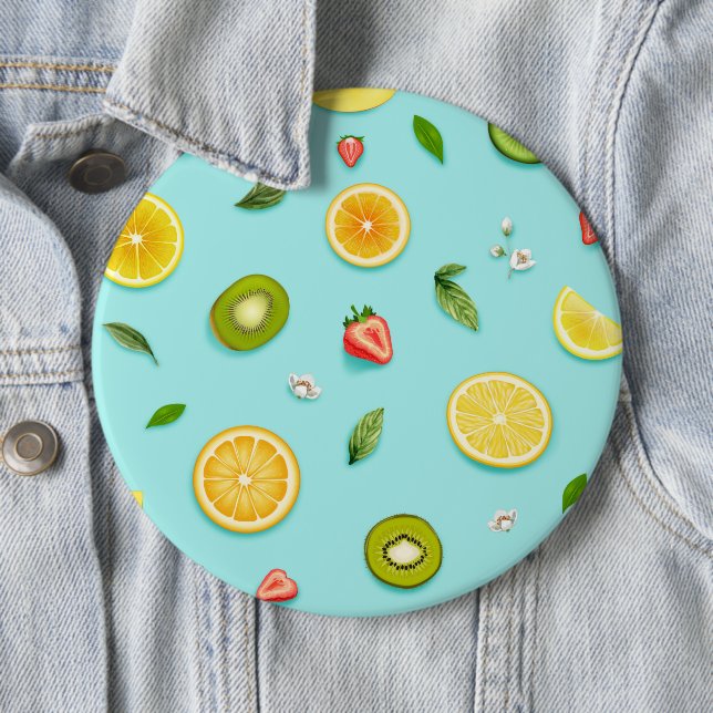 Badge Rond 15,2 Cm Fruits mixtes (En situation)