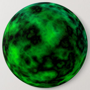 Badge Rond 15,2 Cm Funky Neon Green Emerald Halloween Abstrait