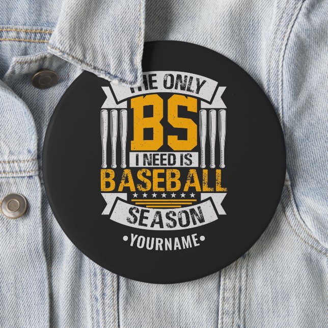 Badge Rond 15,2 Cm Funny Baseball Sarcasme (En situation)