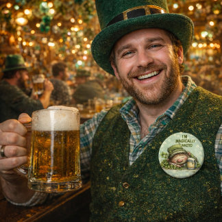Badge Rond 15,2 Cm Funny St. Patrick’s Day Drinking Humor