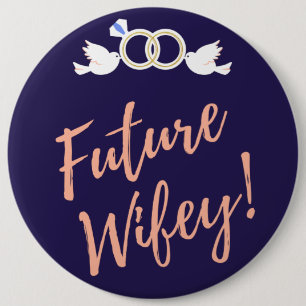 Badge Rond 15,2 Cm Futurs Amoureux Amoureux  