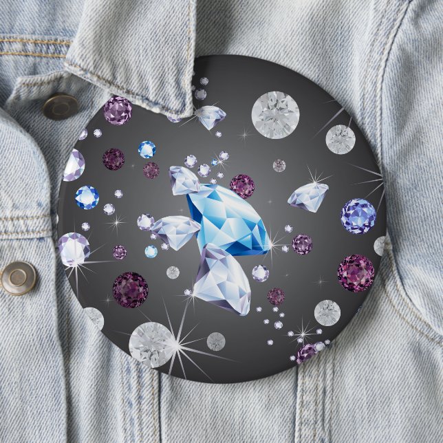 Badge Rond 15,2 Cm Galaxie de diamant 5 (En situation)