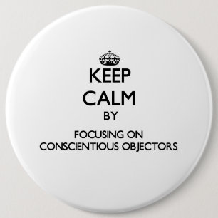 Badge Rond 15,2 Cm Gardez le calme en se concentrant sur les