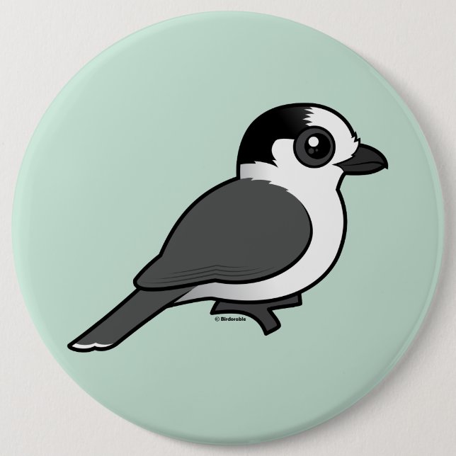 Badge Rond 15,2 Cm Geai gris (Devant)
