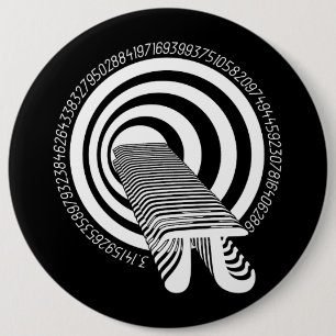 Badge Rond 15,2 Cm Geek de mathématiques de jour Pi Warp
