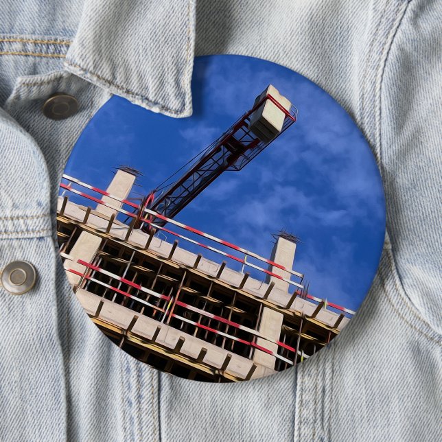 Badge Rond 15,2 Cm Géométrie dans l'air (En situation)