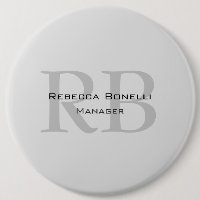 Gestionnaire de monogrammes gris blanc arrondi