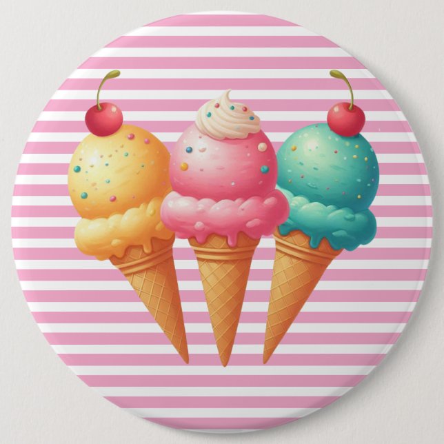 Badge Rond 15,2 Cm Glace colorée (Devant)