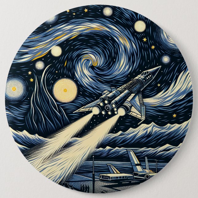 Badge Rond 15,2 Cm Gogh Ship Gogh (Devant)
