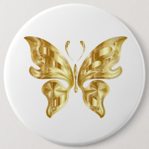 BADGE ROND 15,2 CM GOLDEN BUTTERFLY