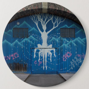 Badge Rond 15,2 Cm Graffiti Arbre De Vie
